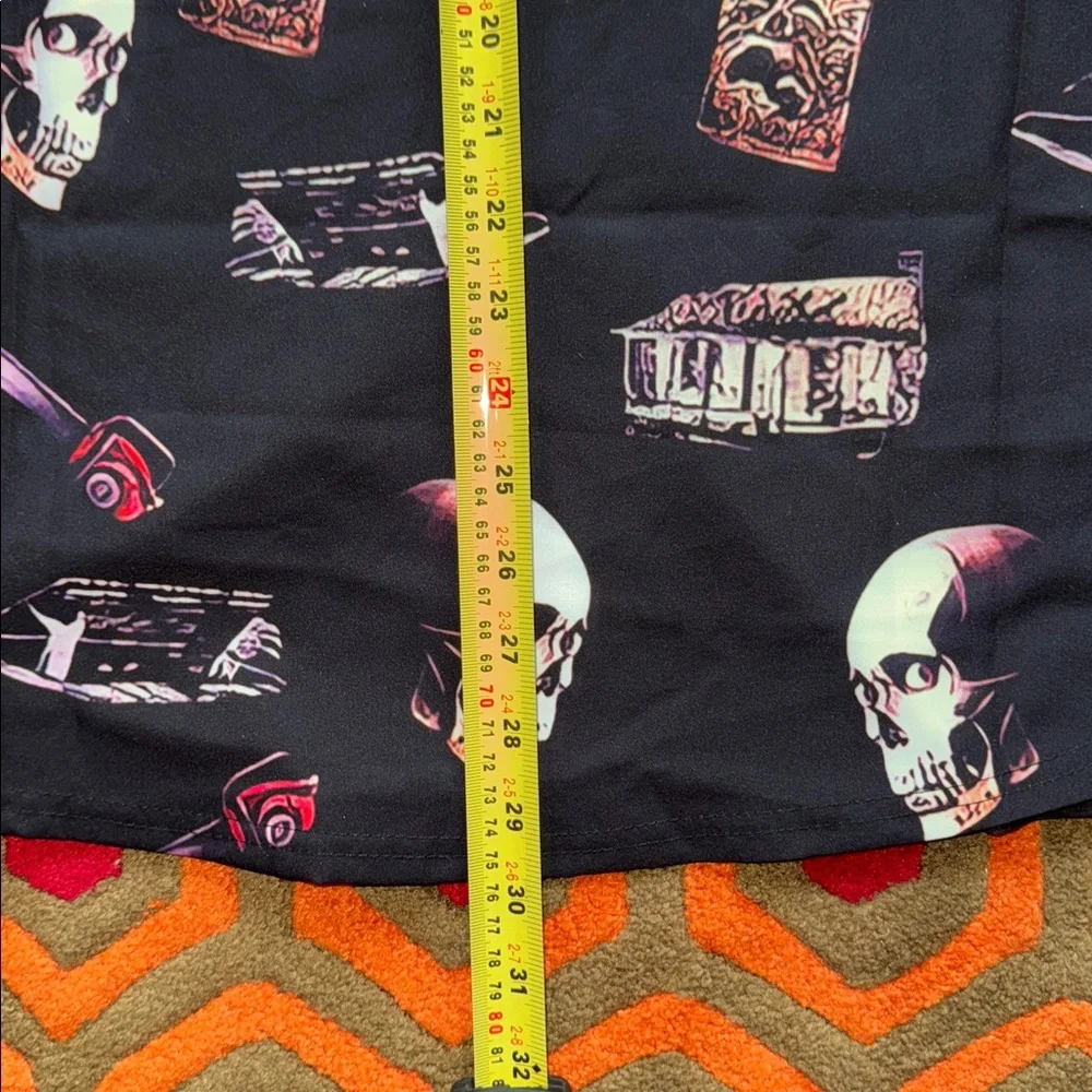 MAKE OFFER! Men''s Evil Dead II 2 Black Graphic Button Down Shirt horror Medium - Picture 6 of 6